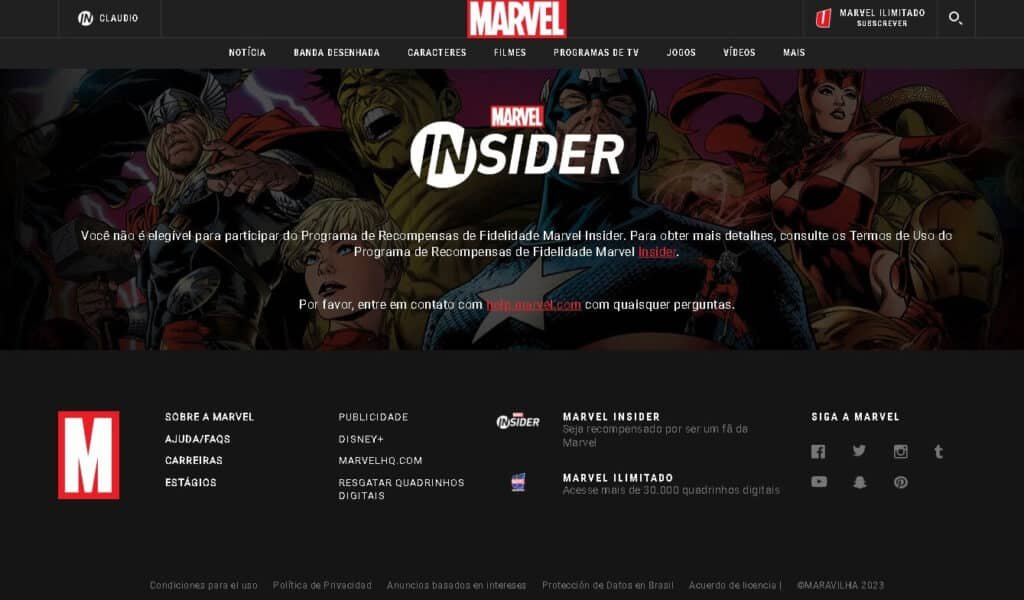 Participar Do Programa Marvel Insider - Imagem crédito: marvel