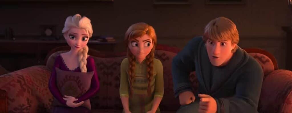 Elsa, Anna e Kristoff