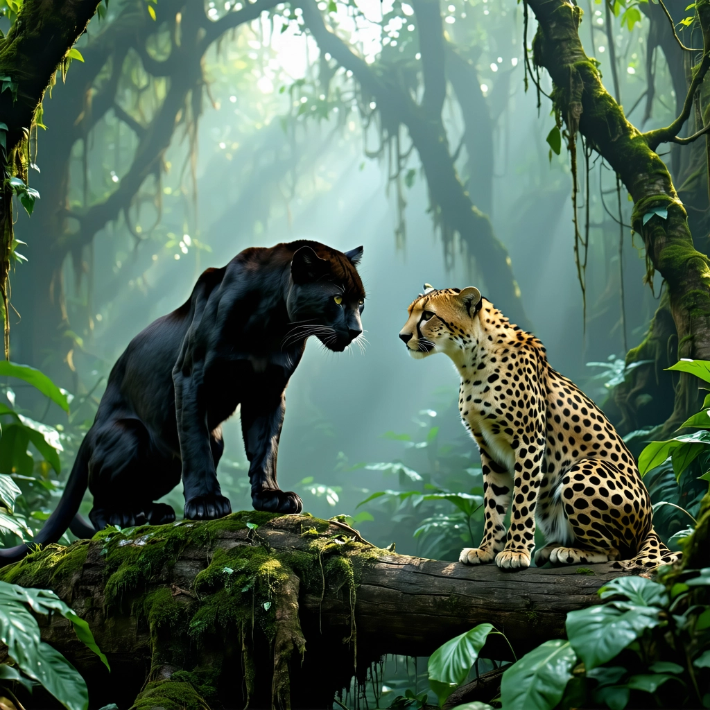 Pantera Negra (T’Challa) vs. Mulher-Leopardo (Cheetah) – Lutadores Ferozes!